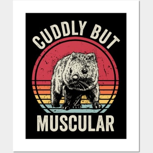 Cuddly But Muscular Funny Wombat Posters and Art